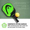 HEAD Extreme Elite Fiberglass Paddle with Honeycomb Polymer Core & Comfort Grip, Green/Black, One Size view 3