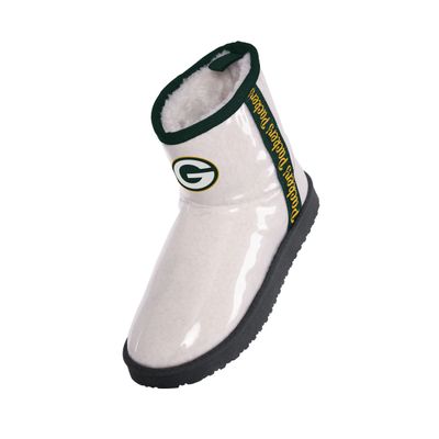 FOCO Green Bay Packers Sherpa Lined Rain Boot - Womens Small