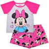 Disney Minnie Mouse Girls T-Shirt and Short Set for Infant, Toddler and Little Kids  Pink/Grey view 1