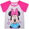 Disney Minnie Mouse Girls T-Shirt and Short Set for Infant, Toddler and Little Kids  Pink/Grey view 3