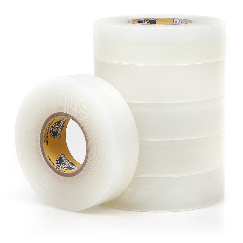 Howies Hockey Tape - Clear Shin Pad Tape 6 Pack - Durable, Pro-Grade Adhesive for Hockey, Soccer & Football