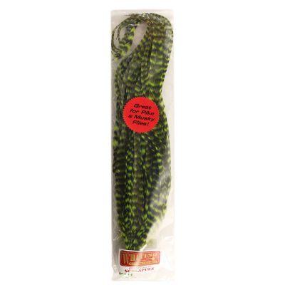 Whiting Farms Big Fly Schlappen- Grizzly Flo. Green Chartreuse