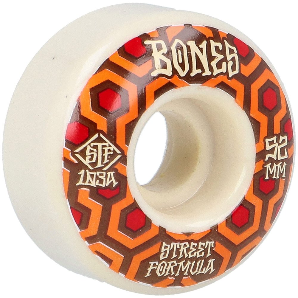 Bones Wheels Unisex's STF Retros 103A V1 Standard Skateboard Wheels, White, 52 mm (WSCATRV15203W4)