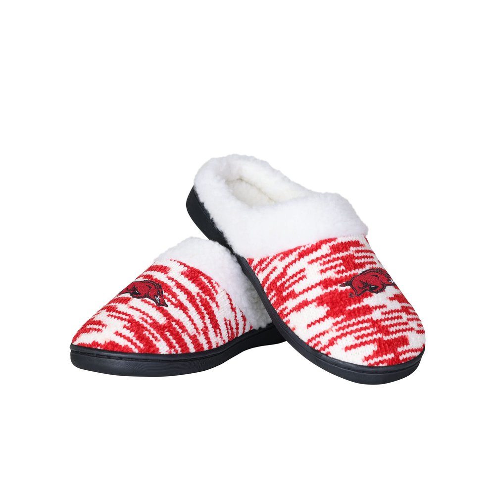 FOCO Arkansas Razorbacks Sherpa Lined Colorblend Cup Sole - Womens Small