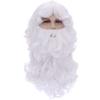 BERON Mens White Wigs Long Curly Hair With Mustache Heat Resistant Synthetic Halloween Cosplay Costume Party Daily Wigs view 1