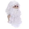 BERON Mens White Wigs Long Curly Hair With Mustache Heat Resistant Synthetic Halloween Cosplay Costume Party Daily Wigs view 2