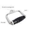 LKP Tricep Bar D Handle Cable Pull Down Attachment LAT Pull Down Bar Row Pulley Machine Single Handle Fitness Exercise Press Down Accessories view 3