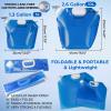 Hakkin Collapsible Water Container Bag 4 Pcs 10L/(2.6 Gallon), No-Leak Freezable Portable BPA Free Food Grade Plastic Storage Jug for Camping, Hiking, Travel, Emergency Survival Kit Bonus 2 Pcs Caps view 2