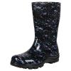 Asgard Women's Waterproof Garden Boots Printed Mid Calf Rain Boots Blue Flower 39 (8.5) view 1