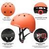 CELOID Kids Bike Helmet,Youth Skateboard Helmets for Ages 8-10-14 Years Boys Girls,Adjustable Multi-Sport Bicycle Skateboarding Football Roller Skating Scooter Rollerblade Balance Bike Helmet,Orange view 3