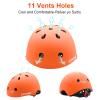 CELOID Kids Bike Helmet,Youth Skateboard Helmets for Ages 8-10-14 Years Boys Girls,Adjustable Multi-Sport Bicycle Skateboarding Football Roller Skating Scooter Rollerblade Balance Bike Helmet,Orange view 4