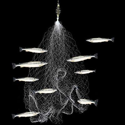 Bclla Zkenyao-net Fishing Multi Size Fishing Net, Trap Mesh, Luminous Netting, Fishnet Tackle Design Copper Spring Shoal Cast Nets, (Color : 5 Size)