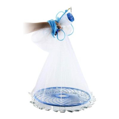 Bclla Zkenyao-net Fishing with Sinker and Without Sinker Cast Net, Hand Cast Net, Outdoor Throw Catch Fishing Net, (Color : B1 240 with Sinker)