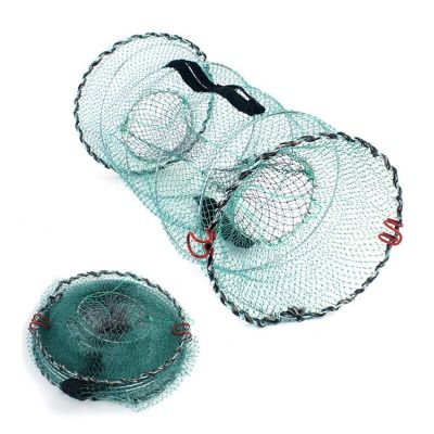 Bclla Zkenyao-net Fishing Collapsible Cast Mesh Landing Bait Net for Crab Shrimp Minnow Crawfish Catfish, Folding Fish Trap Fishing Net, (Color : Green)