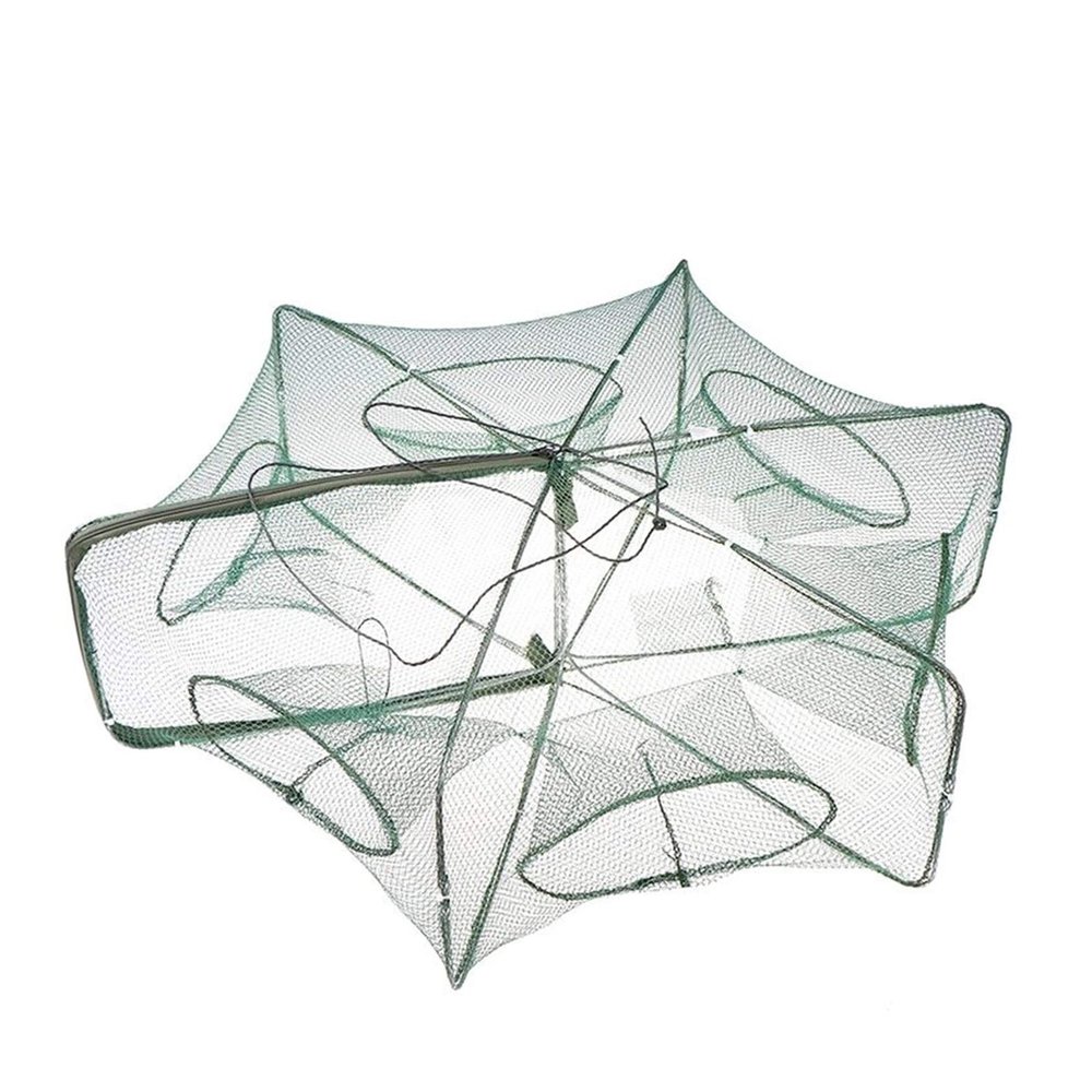 Bclla Zkenyao-net Fishing 6 Holes Fishing Net, Folded Portable Hexagon Fish Network, Crayfish Shrimp Catcher Trap Mesh