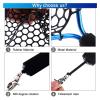 Bclla Zkenyao-net Fishing 54x30x24cm Handle Fly Fishing Nets, Foldable Fly Fishing Brail Blue Soft Rubber Landing Net, (Color : Red) view 3
