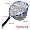 Bclla Zkenyao-net Fishing 54x30x24cm Handle Fly Fishing Nets, Foldable Fly Fishing Brail Blue Soft Rubber Landing Net, (Color : Red) view 4