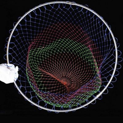 Bclla Zkenyao-net Fishing 3 Sizes Nylon Fishing Nets, Fishing Tools Rhombus Mesh, Hole Depth Folding Nylon Landing Net, (Color : 50 CM)