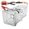 Bclla Zkenyao-net Fishing Foldable Crab Fish Shrimp Mesh Traps Fishing Net, Shrimp Minnow Fishing Bait Cast Dip Net Cage, (Color : Black) view 1