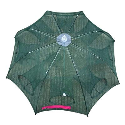 Bclla Zkenyao-net Fishing 4-20 Holes Automatic Fishing Net, Nylon Foldable Crab Fish Shrimp Trap Cast, Crayfish Shrimp Catcher Tank Trap Cages, (Color : 4holes72cm)