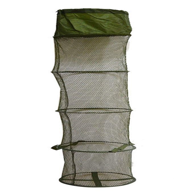 Bclla Zkenyao-net Fishing 4 Layers Collapsible Fishing Basket Dip Net, 1.2/1.5M Fishing Cage Fishing Accessories Tool, (Color : 1.5m)