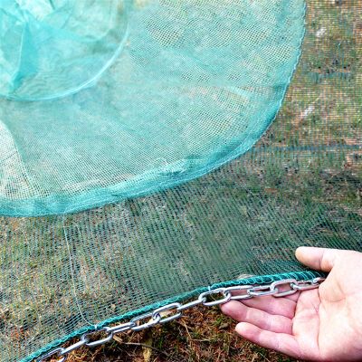 Bclla Zkenyao-net Fishing Trawl Fishing Shrimp Cage Prawn Cage, 3meters Folding Net Cage with Iron Floats Trap for Crabs, (Color : 3m)