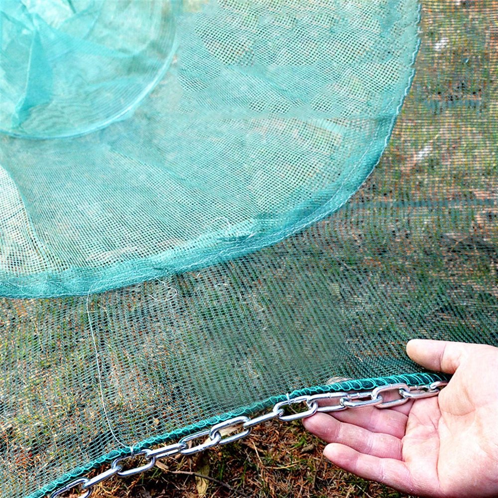 Bclla Zkenyao-net Fishing Trawl Fishing Shrimp Cage Prawn Cage, 3meters Folding Net Cage with Iron Floats Trap for Crabs, (Color : 3m)