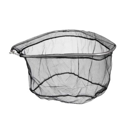 Bclla Zkenyao-net Fishing Stainless Steel Triangle Frame Head Foldable Soft Mesh Fishing Landing Net,Folding Fishing Brail Net, (Color : Black)