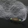 Bclla Zkenyao-net Fishing 4Pcs, Durable Copper Spring Shoal Fishing Netting, with Luminous Beads Mesh Net for Night Fishing, (Color : Size 8) view 2