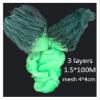 Bclla Zkenyao-net Fishing 1 Layer Or 3 Layers Monofilament Fishing Gill Fishing Net, with Float Outdoor Sport Fish Gillnet Trap Fishing Gear, (Color : Light Green) view 2