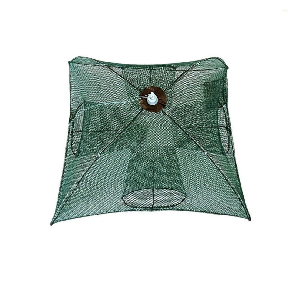 Bclla Zkenyao-net Fishing 4-20 Holes Automatic Fishing Net, Nylon Foldable Catch Fish Trap for Fishes Shrimp Minnows, Crab Cast Mesh, (Color : 4 Sides 4 Holes)