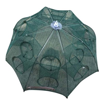 Bclla Zkenyao-net Fishing 4-20 Holes Automatic Fishing Net, Nylon Foldable Crab Fish Shrimp Trap Cast, Crayfish Shrimp Catcher Tank Trap Cages, (Color : 16holes95cm)