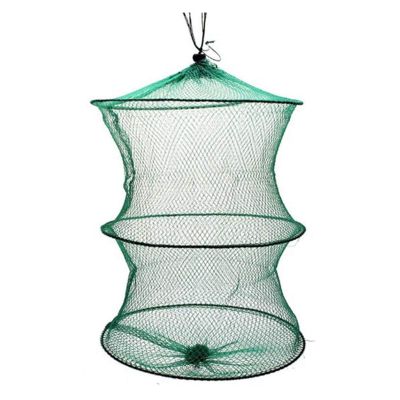 Bclla Zkenyao-net Fishing 2 Layers Portable Fishing Net, Fish Shrimp Mesh, Foldable Fishing Trap Network Tackle 37 X 30cm