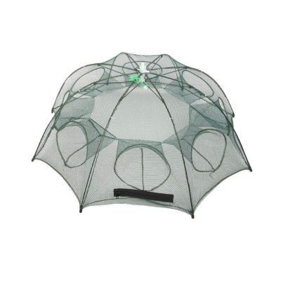 Bclla Zkenyao-net Fishing 4-20 Holes Automatic Fishing Net, Nylon Foldable Catch Fish Trap for Fishes Shrimp Minnows Crab Cast Mesh, (Color : Type B 8 Holes 03)