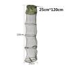 Bclla Zkenyao-net Fishing 5 Layers Collapsible Long Fishing Net, 140x30cm Cage Shrimp Minnow Fishing Bait Trap Dip Net Cages, (Color : 1.2M) view 2