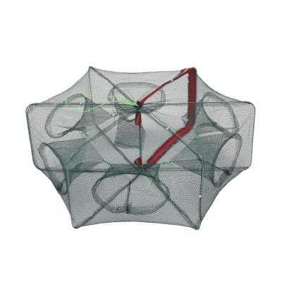 Bclla Zkenyao-net Fishing 6/8 Holes Automatic Fishing Net Cage, Foldable Fish Crab Shrimp Trap Folding Fishing Network, (Color : 6 Hole)