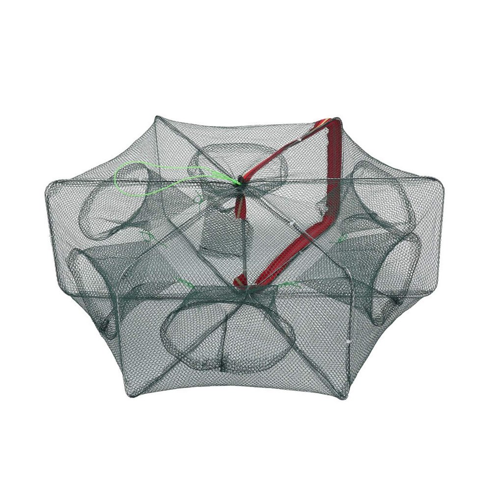 Bclla Zkenyao-net Fishing 6/8 Holes Automatic Fishing Net Cage, Foldable Fish Crab Shrimp Trap Folding Fishing Network, (Color : 6 Hole)