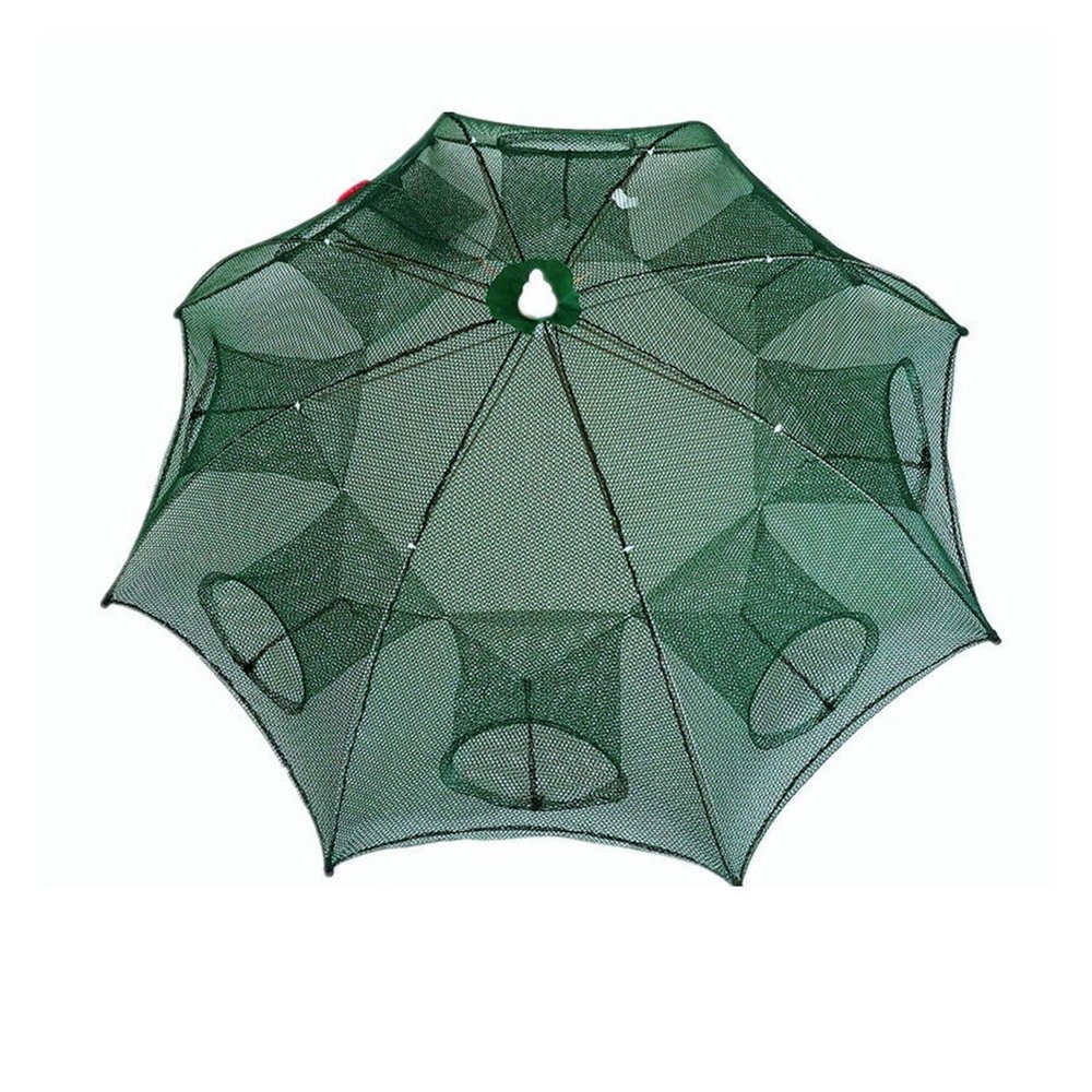 Bclla Zkenyao-net Fishing 4-20 Holes Automatic Fishing Net, Nylon Foldable Catch Fish Trap for Fishes Shrimp Minnows, Crab Cast Mesh, (Color : 8 Sides 8 Holes)