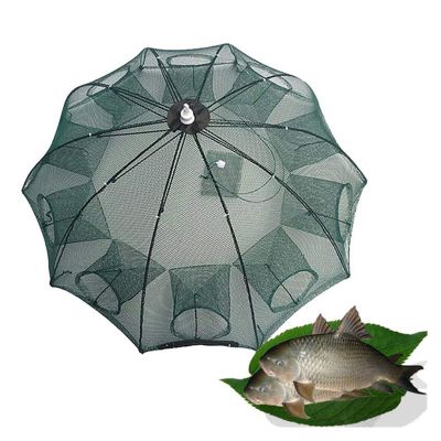 Bclla Zkenyao-net Fishing Fishing Trap Portable Folding Crayfish Catcher Mesh,4/6/8/10 /12/16/20 Hole Automatic Fishing Net, (Color : 16 Imports)