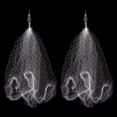 Bclla Zkenyao-net Fishing 2pcs, Copper Spring Shoal Fishing Netting with Luminous Beads, Mesh Net for Fishing Fishing Tackle, (Color : 11)