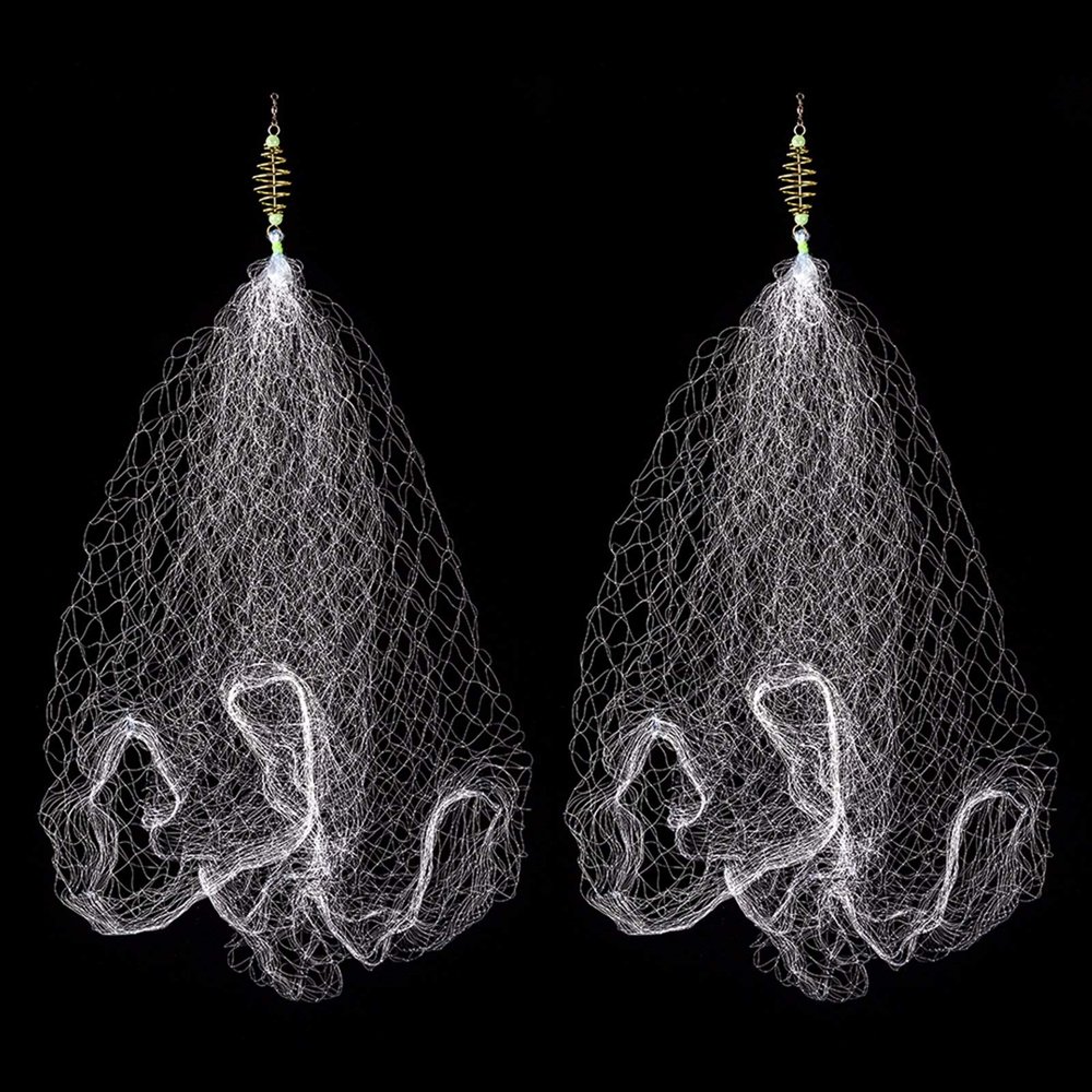 Bclla Zkenyao-net Fishing 2pcs, Copper Spring Shoal Fishing Netting with Luminous Beads, Mesh Net for Fishing Fishing Tackle, (Color : 11)