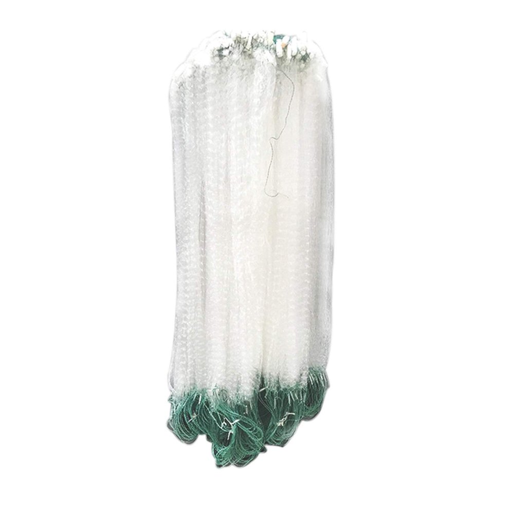 Bclla Zkenyao-net Fishing 8/20/30M Fishing Net, Single Laye Nylon Durable Practical Fish Line Folding Fishnet Fishing Mesh,Shrimp Net Cage, (Color : 1 Finger 30m)