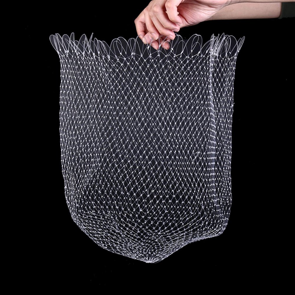 Bclla Zkenyao-net Fishing 40/50CM Nylon Net, Mesh Hole Collapsible Hole Fishing Tools,Small Hole Diameter Portable Fishing Net, (Color : 40cm)
