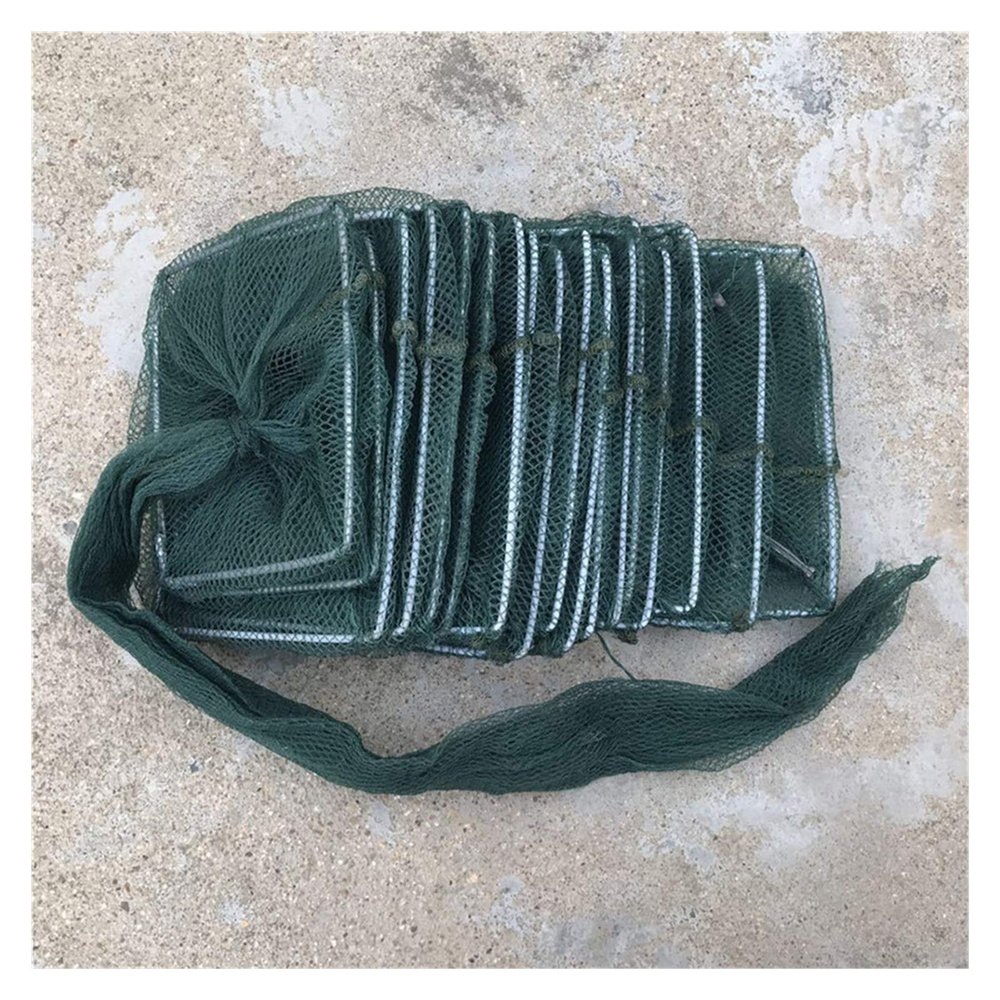 Bclla Zkenyao-net Fishing 1PC, Crab Crayfish Lobster Catcher Live Trap Fish Net, Foldable Portable EEL Prawn Lure Nylon Fishing Net, (Color : 446964)