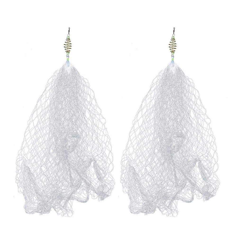 Bclla Zkenyao-net Fishing 2pcs, Carp Fishing Tackle Copper Spring Shoal Fishing Netting, with Luminous Beads Mesh Net for Night, (Color : 9)