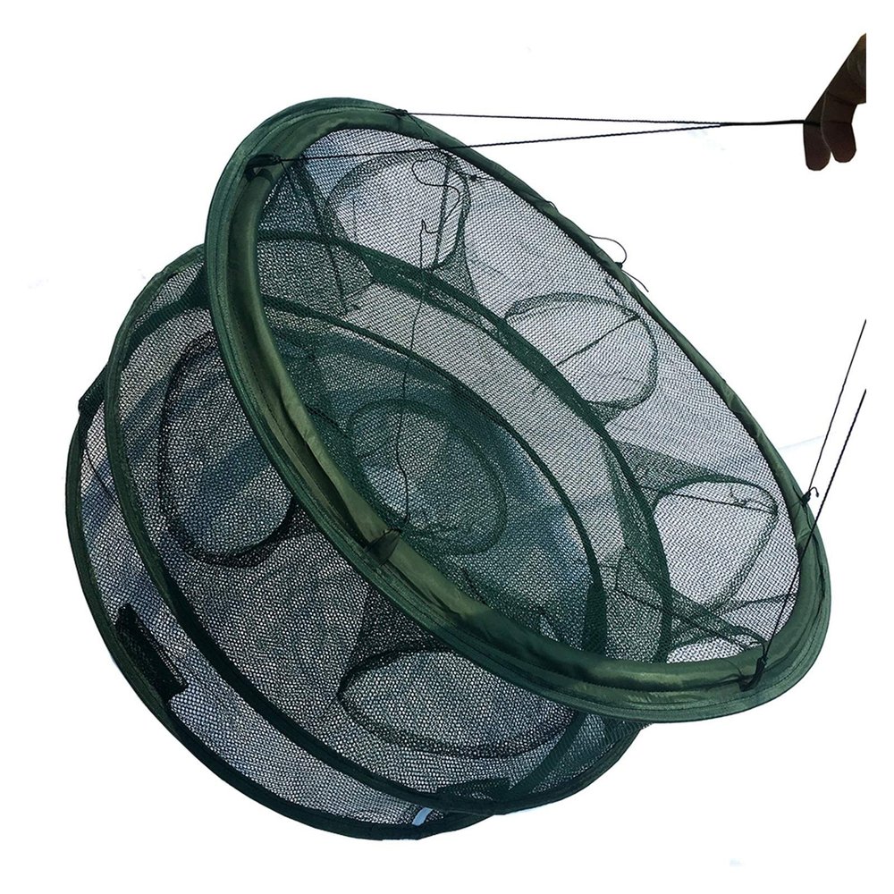Bclla Zkenyao-net Fishing Portable Mesh Foldable Fishing Trap Baits Cast Net, Crab Fish Shrimp Minnow 6/7/8 Entrances, (Color : 8 Entrances)