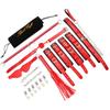 EXREIZST Expandable Spreader Bar Set and Premium Soft Pad Leather Straps System Set Adjustable Training Tools Sports Set with Storage Bag, Red view 1
