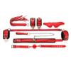 EXREIZST Expandable Spreader Bar Set and Premium Soft Pad Leather Straps System Set Adjustable Training Tools Sports Set with Storage Bag, Red view 2