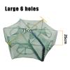 Bclla Zkenyao-net Fishing Shrimp Cage Nylon Foldable Crab Fish Trap Cast Net, Folding Fishing Network,2-16 Holes Automatic Fishing Net, (Color : L6h) view 2