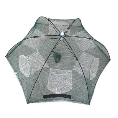 Bclla Zkenyao-net Fishing Portable Automatic Folding Umbrella Type Fishing Net, Shrimp Cage Crab Fish Trap Cast Net 6 8 10 12 16 20 Holes Tools, (Color : Type C 6 Holes 01)